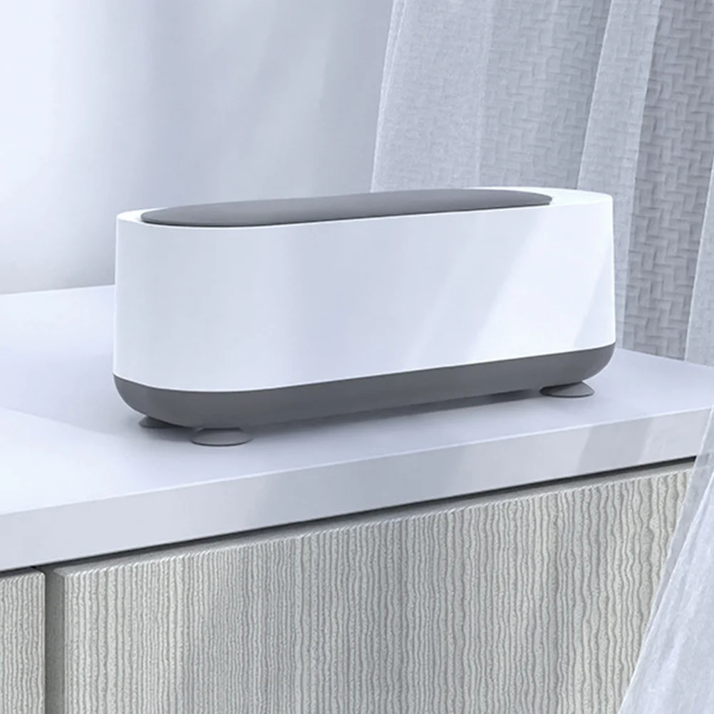 آلة تنظيف المجوهرات الفعالة، منظف النظارات المحمول، حجم صغير، مادة البولي بروبيلين، صندوق تنظيف عالي التردد الاهتزاز