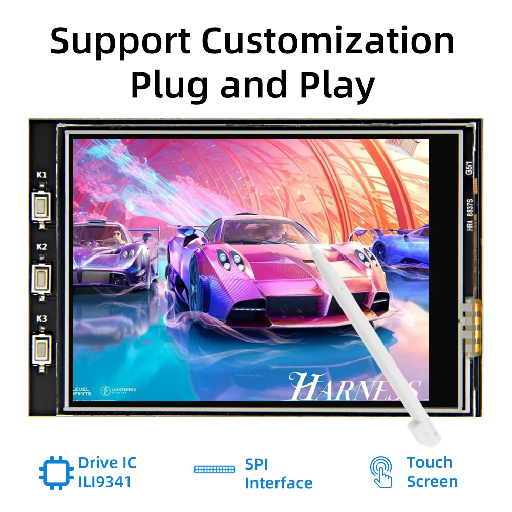 3.2 inch SPI TFT LCD Touch Screen 60FPS 240X320 LCD Display for Raspberry Pi 60FPS TFT Display With ILI934