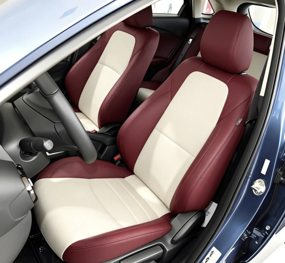 Für Mazda CX3 2018 Maßgefertigte Autositzbezüge Luxuriöses Nappaleder 100% Passform Innenausstattung 360 ° Vollständige Abdeckung – Detail 10