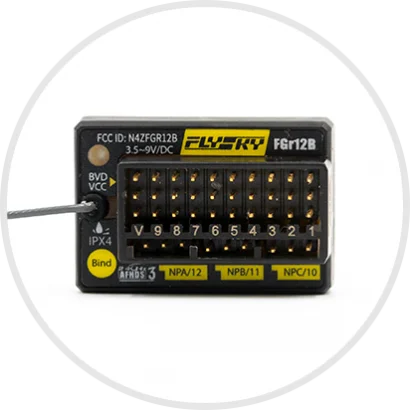 Original FLYSKY Noble NB4/PRO Paladin PL18 Receiver FGR8B 8CH FGR12B 12CH Waterproof 2.4G AFHDS Speed Engineering vehicle truck
