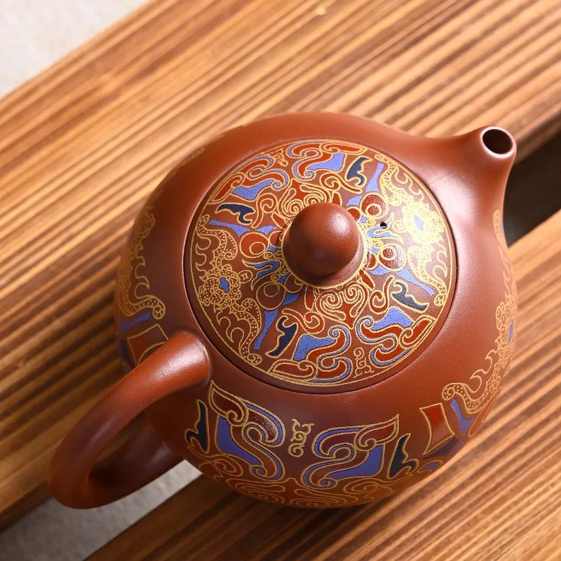 Kolor emalii fioletowy piasek czajniczek Dahongpao Xishi garnek ceramiczny rฤcznie robiony domowy czajniczek do warzenia