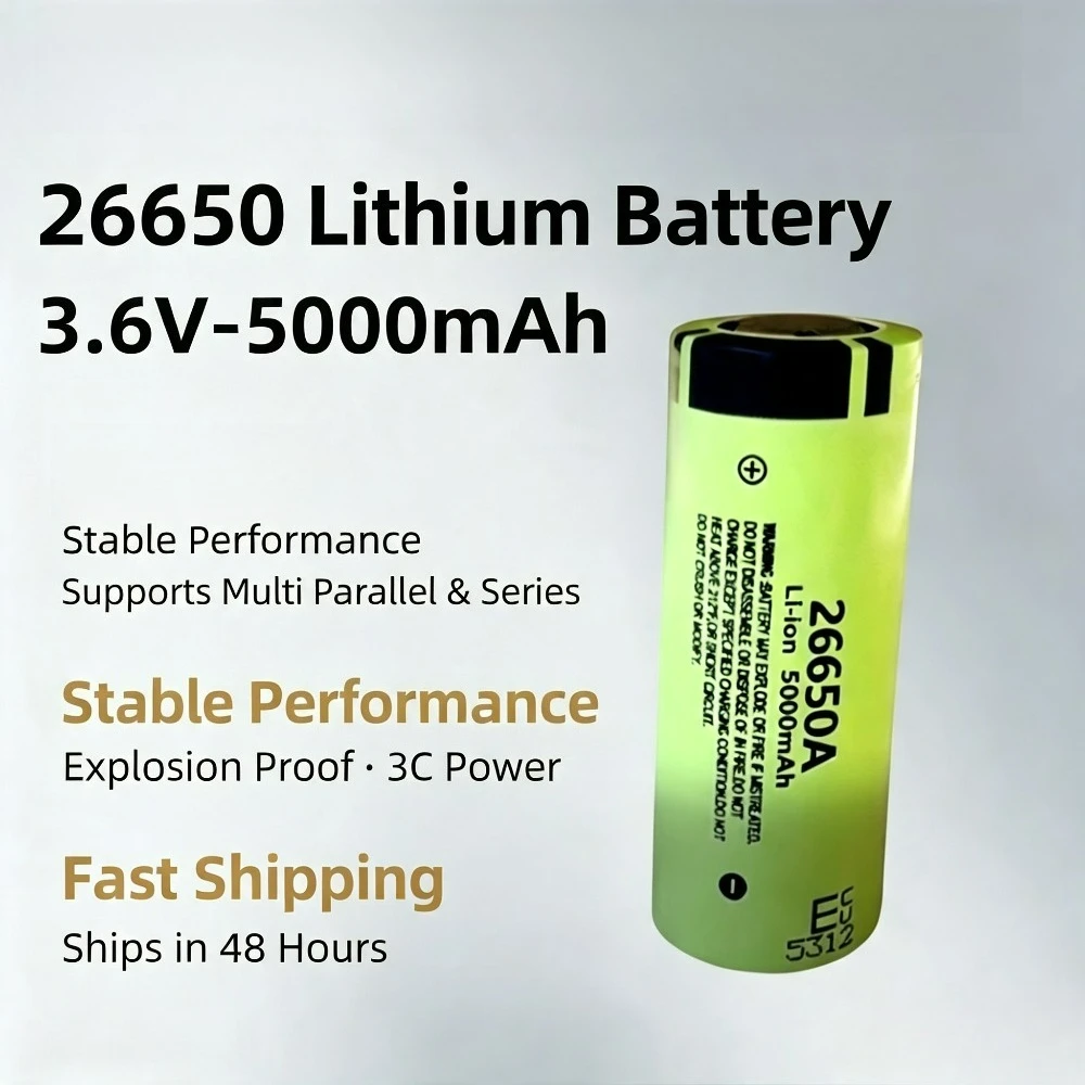 High Capacity 10PCS 3.7V18650 21700 26650 26800 32650 Rechargeable Lithium Battery Strong Light Flashlight For Power Tools