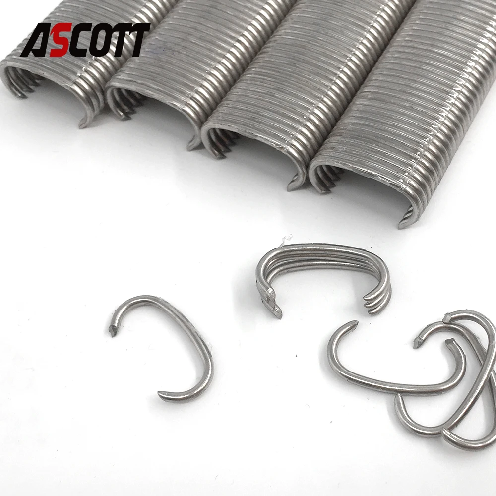 1000pcs C Ring Nails Stainless Steel Pneumatic C ring nail Hog ring nail for SC7E SC7C SC760C SC760b Air Nail gun