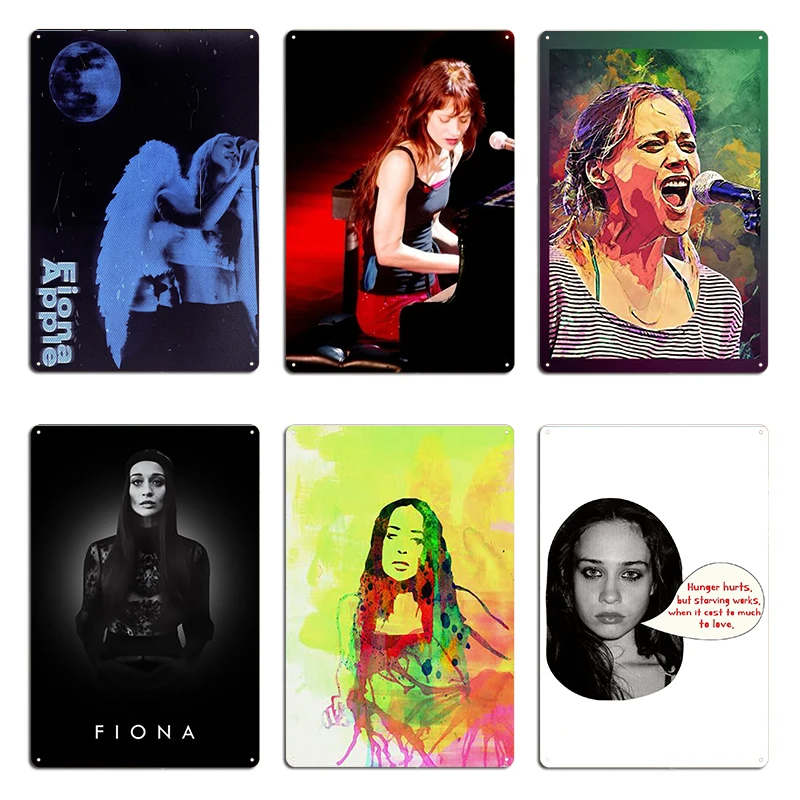 fiona apple and the blue moon design Metal Plaque Wall Cave Decoration Plaques Custom Tin Sign Poster