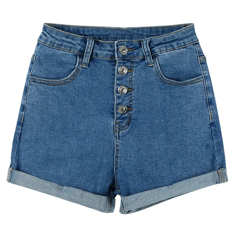 Kpop Korean Singers Women High Street Sexy Straight Denim Shorts Fashion Slim Shorts Ladies Summer Jednorzędowe szorty z kieszeniami