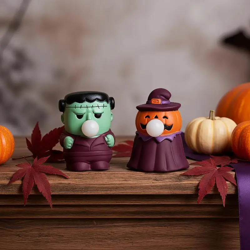 Halloween Pumpkin Ghost Squeeze Toy Soft Blowing Bubble Fidget Toy Holiday Present Decor