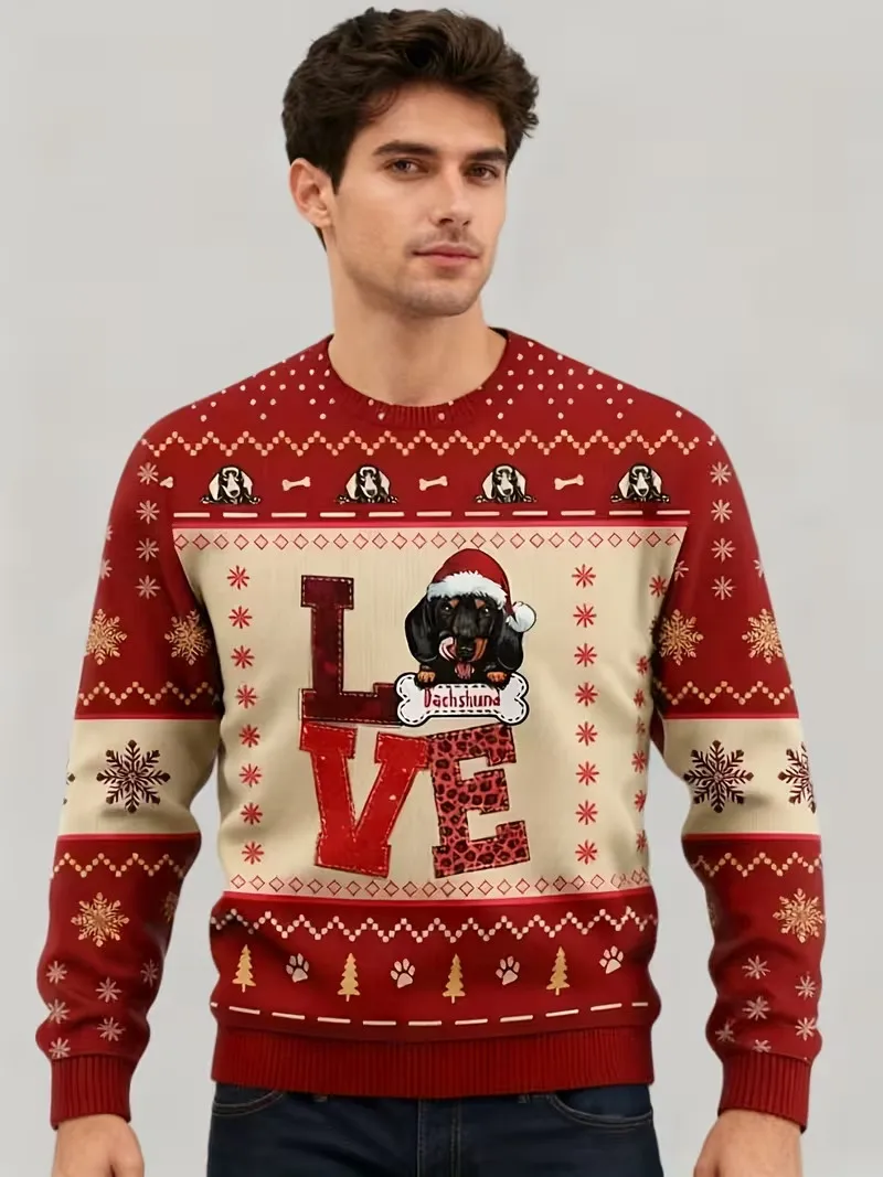 Novelty Geek 404 Error Ugly Christmas Crewneck Sweatshirt Christmas Spirit Not Found 3D Print Reindeer Snowflake Pullover hoody