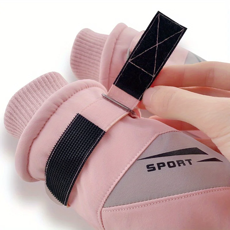 قفازات شتوية نسائية، سميكة ومبطنة بالصوف، لركوب الدراجات، مقاومة للبرد، مقاومة للماء، متوافقة مع شاشة اللمس، قفازات ركوب الدراجات للرجال للدراجات الكهربائية، دافئة #4