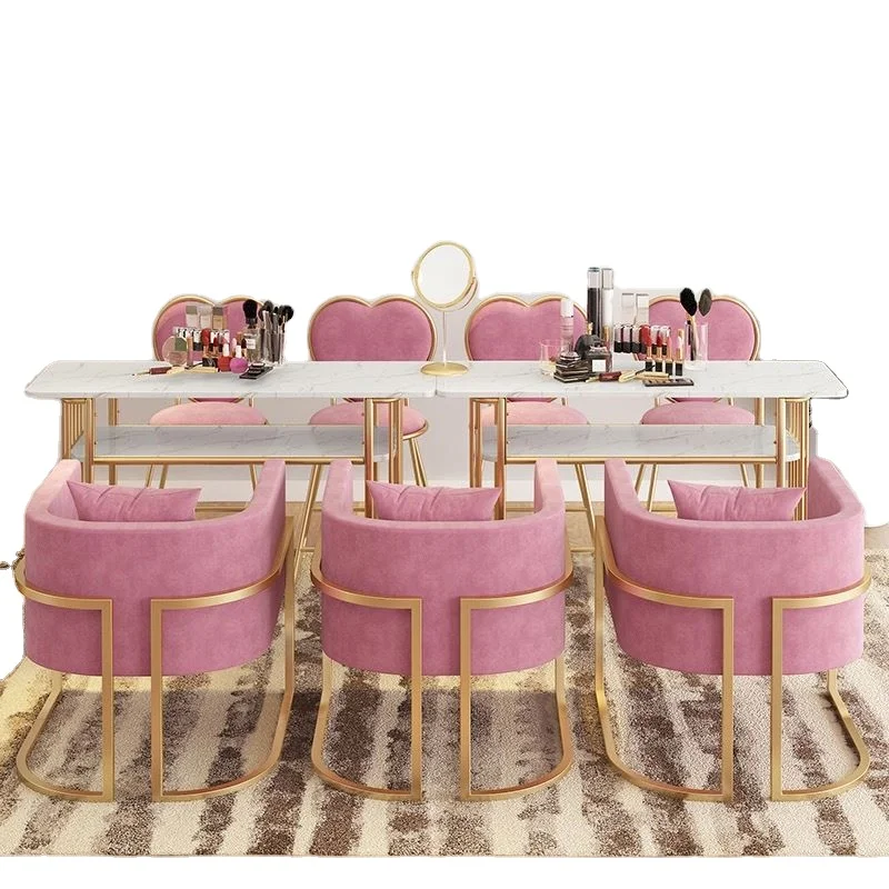 Modern Luxury Customized Beauty Salon Furniture Marble Manicure  Nail Table