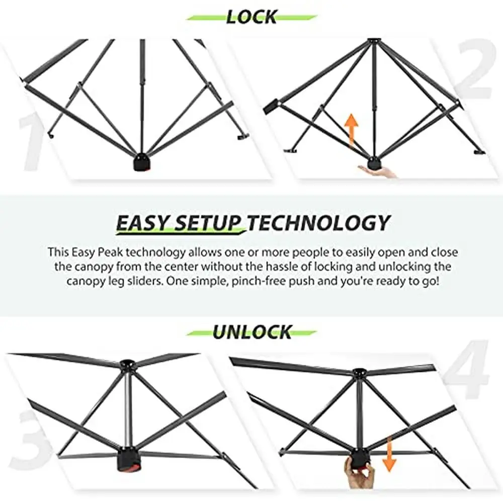 Tenda a baldacchino Pop-Up riparo per esterni istantaneo ventilato Top estensione automatica grondaia leggera protezione UV portatile telaio resistente ruggine