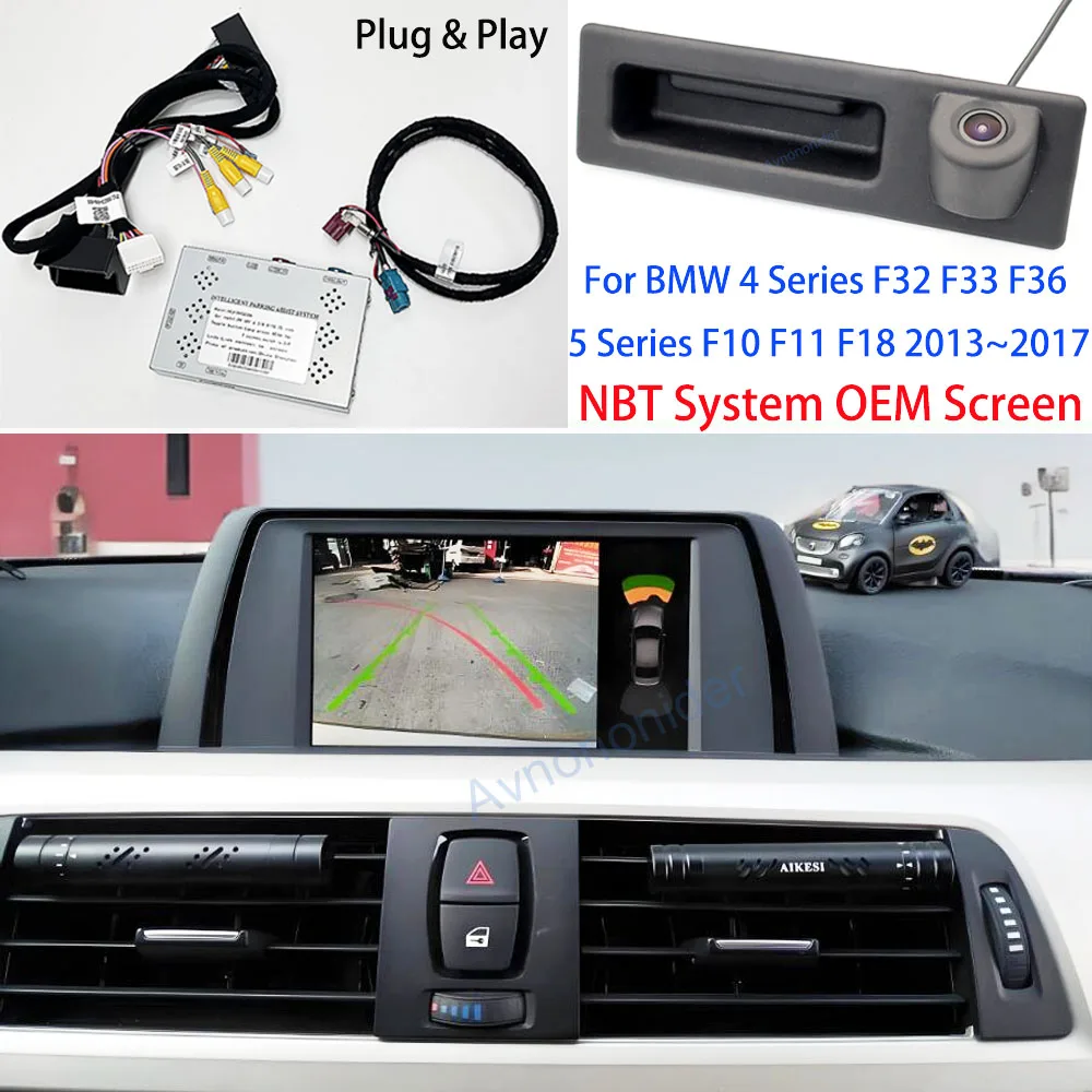 HD Dynamic Trajectory Decoder Reverse Camera For BMW 4 5 Series F32 F33 F36 F10 F11 F18 2013~2017 NBT System OEM Screen Upgrade