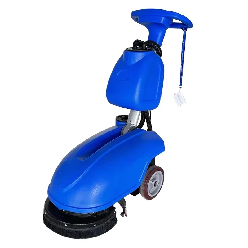 Battery Powered Hand Push Floor Scrubber Machine 510mm Brush 22000sqft Per Hour Walk Behind Scrubber Dryer Commercial