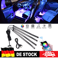 Neon 48 72 LED Car Interior Strip Light Ambient Foot Light APP Control RGB USB/Cigar Plug Underglow Atmosphere Decor Lamps 12V