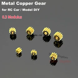 8T 9T 10T 11T 12T 13T 14T 15T 16T 18T Teeth 0.3 Modulus Brass Metal Copper Gear Motor Spindle Gearwheel Fit 1mm 1.5mm 2mm Shaft