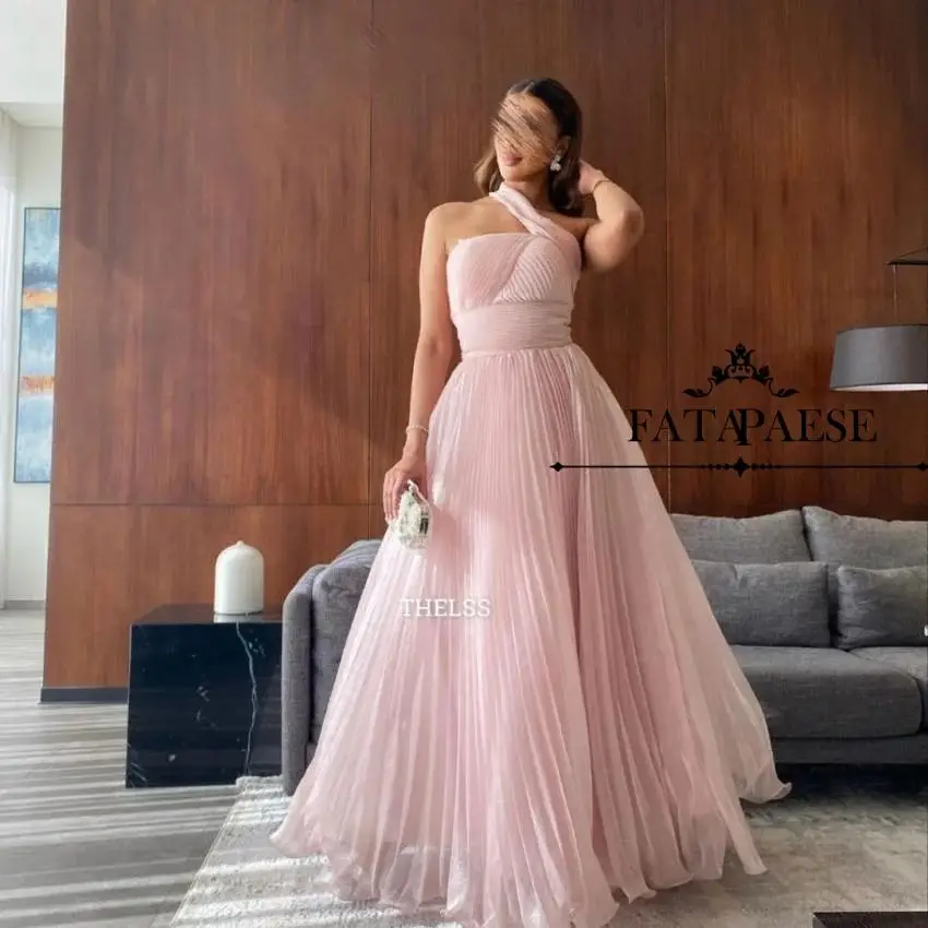 

FATAPAESE Customized Asymmetrical Strapless Evening Dress Sleeveless A Line Floor Length Formal Gowns 2025 Women Luxury Dresses