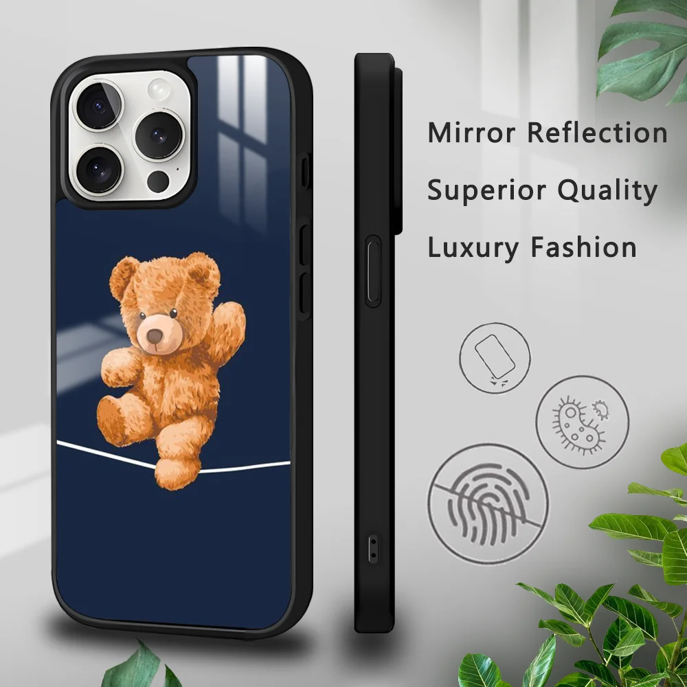 Cute funny T-Ted Bear Phone Case For iPhone 16 15 14 13 12 11 Pro Xs Max Mini Plus Celulares Hard Funda