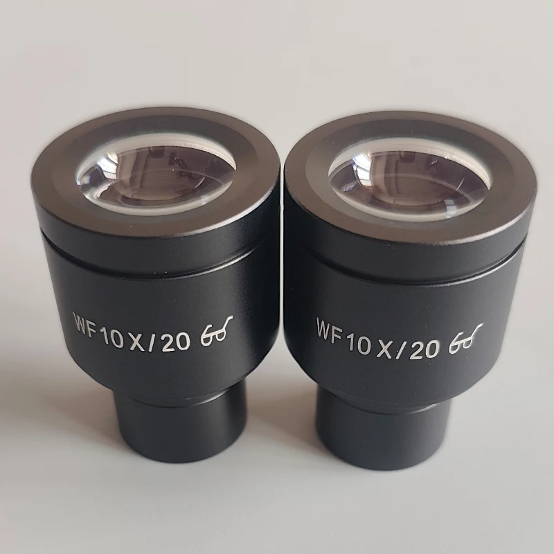 WF10X نقطة عين عالية واسعة الزاوية مجال رؤية العدسة 18/20 مللي متر واجهة 23.2 مللي متر للمجهر البيولوجي