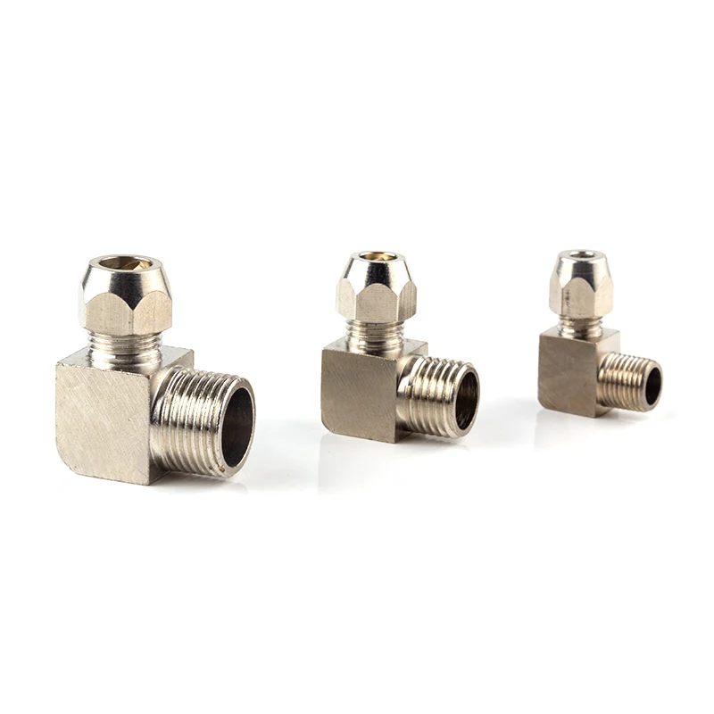 

Pneumatic Fittings Male Thread 1/8" 1/4" 3/8" 1/2" Elbow Brass Fit 4 6 8 10 12mm OD Tube Coupler Adapter Connector