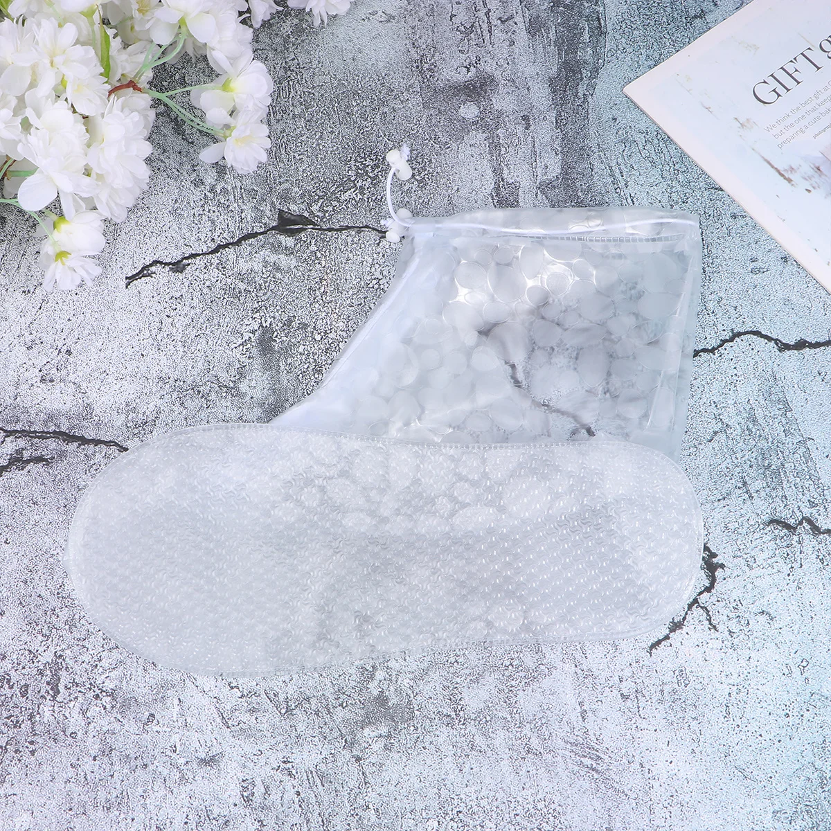 

1Pair Waterproof Rainproof Overshoes with Zipper Closure Non-Slip Thick Sole Shoe Protection from Rain Water Mud Size M 37-38