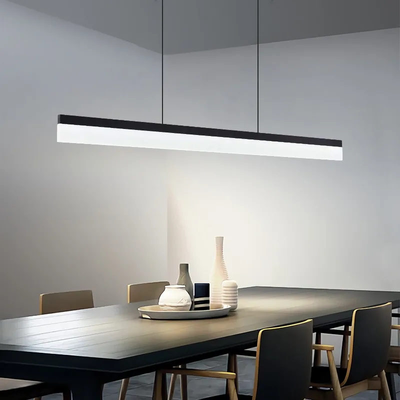 LED strip light simple modern restaurant supermarket industrial wind light strip splicing ceiling super bright office chandelier