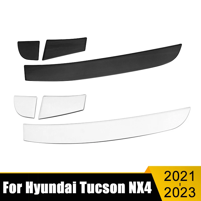 

For Hyundai Tucson NX4 2021 2022 2023 Stainless Steel Car Central Control Trim Strip Carbon Stickers Modification Accessories