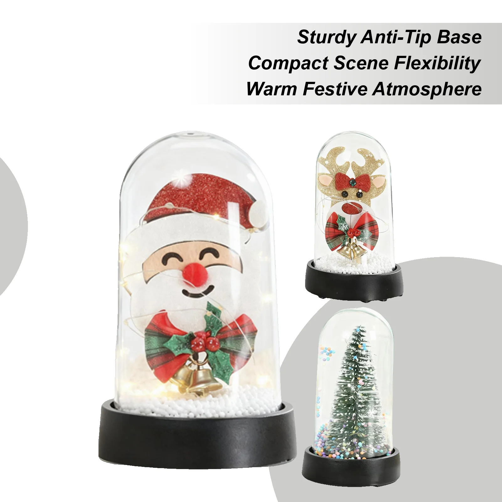 

Рождественские огни светодиодные с основанием окружающего освещения теплое освещение рождественские украшения стола для вечеринки полка мантия спальни