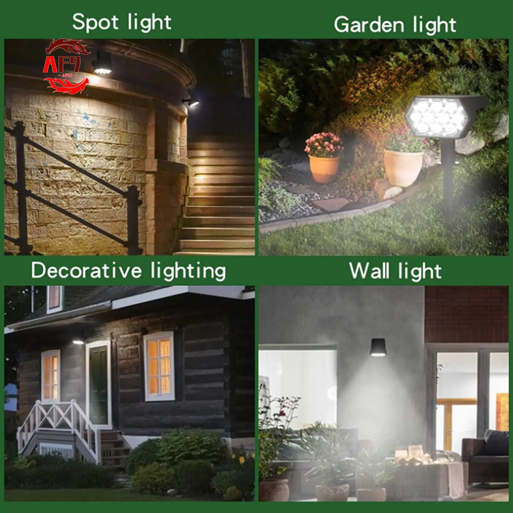 

AF90-Solar Spot Lights 92 LED Outdoor Garden Landscape Pathway Wall Lights Waterproof For Patio Pathway Lighting