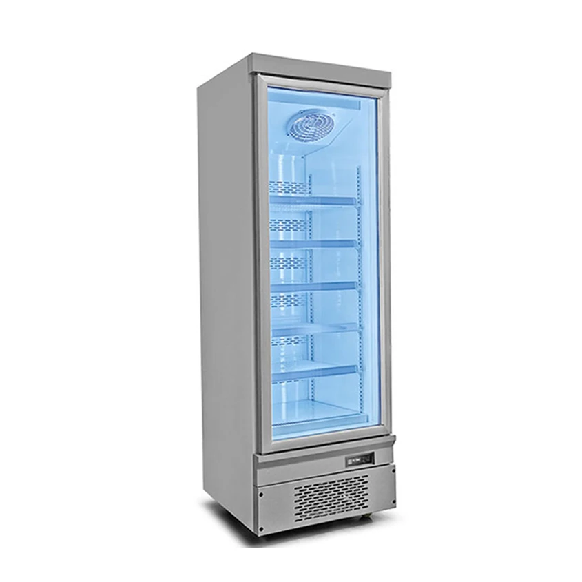 For Supermarket Upright Glass Door Refrigerator Stand Freezer For Display