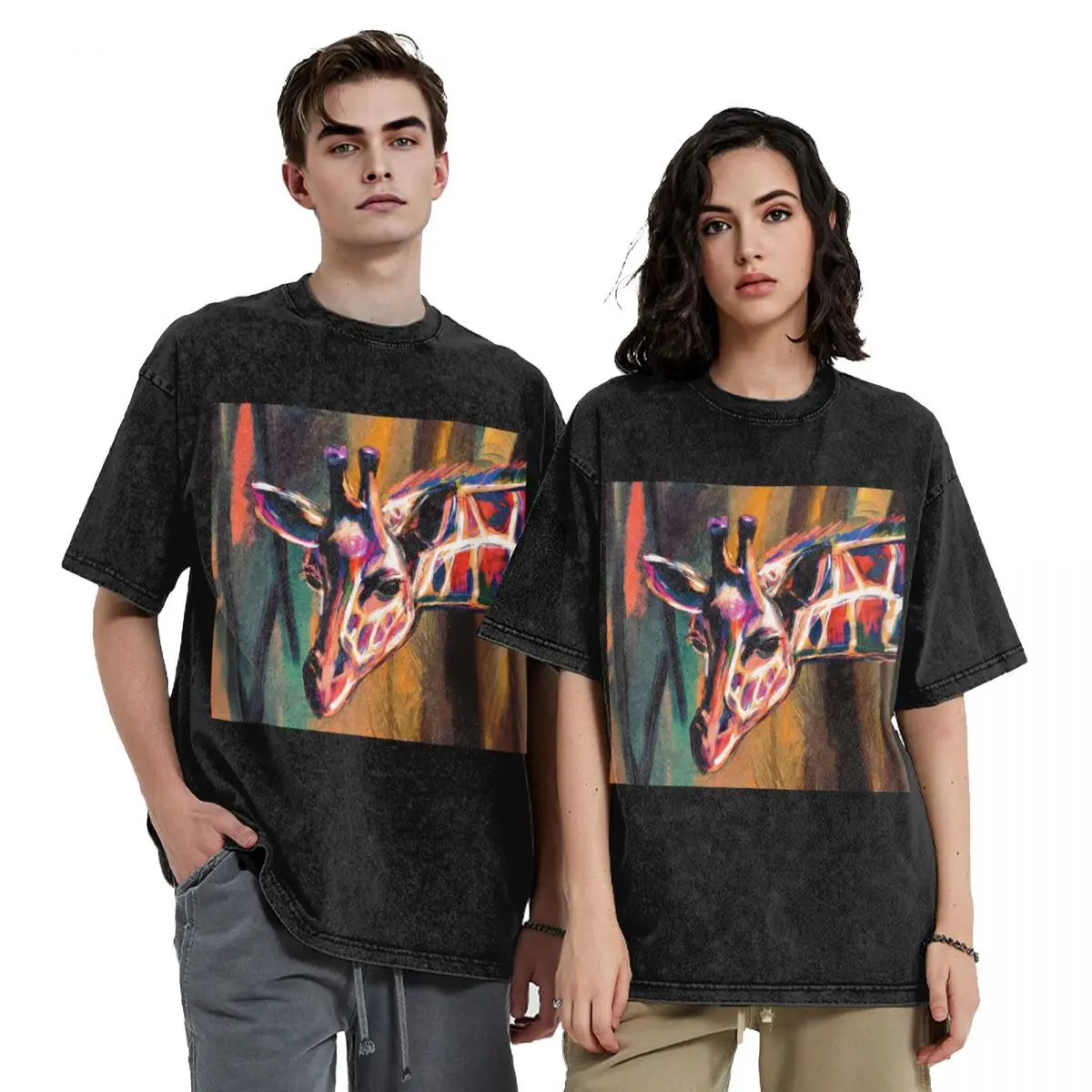 

Colorful Giraffe T-Shirt funny gifts graphic shirts cheap stuff men t shirts high quality