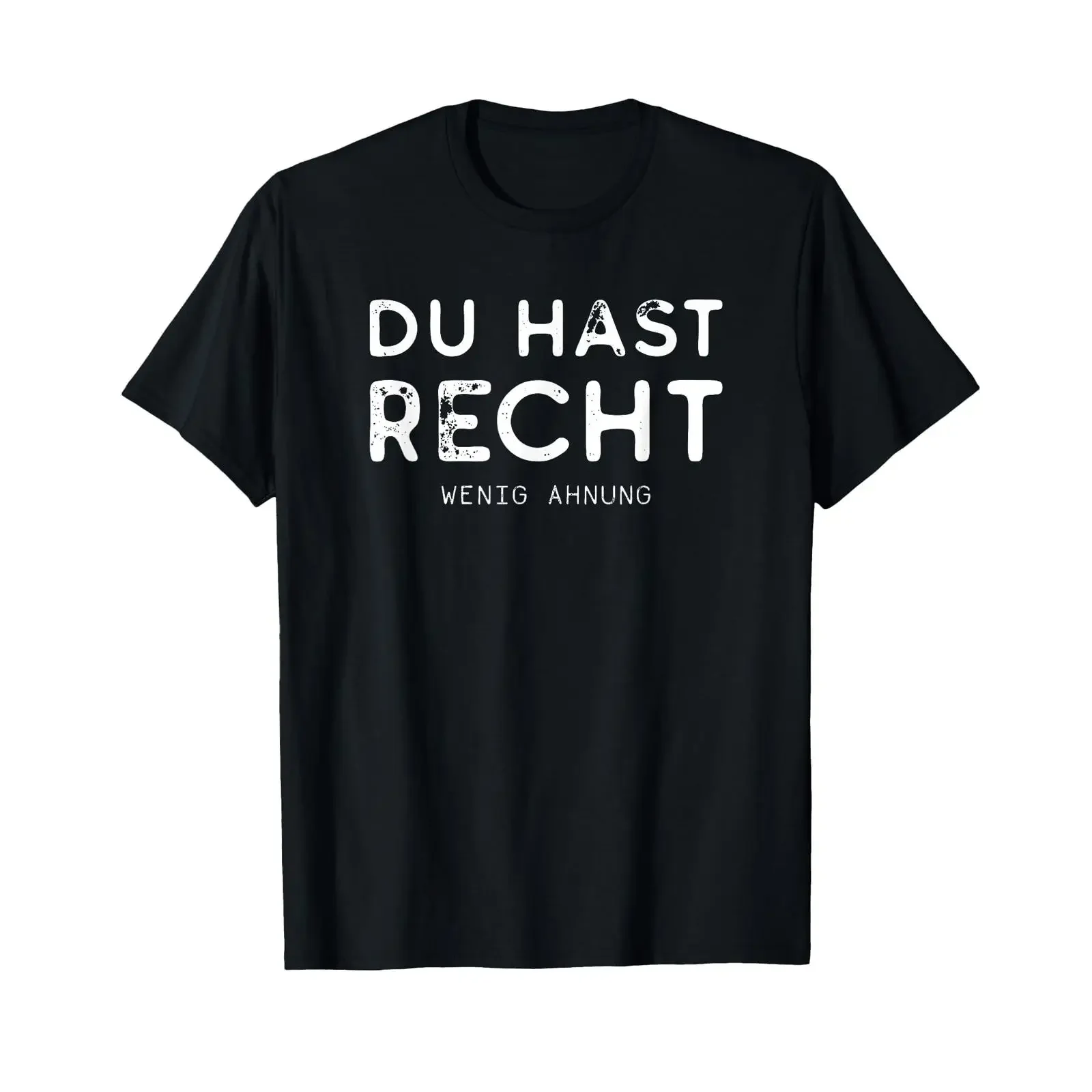 T Shirt with German Text quot Du hast recht wenig Ahnung Language black vintage Washed Soft Unisex Breathable streetwear