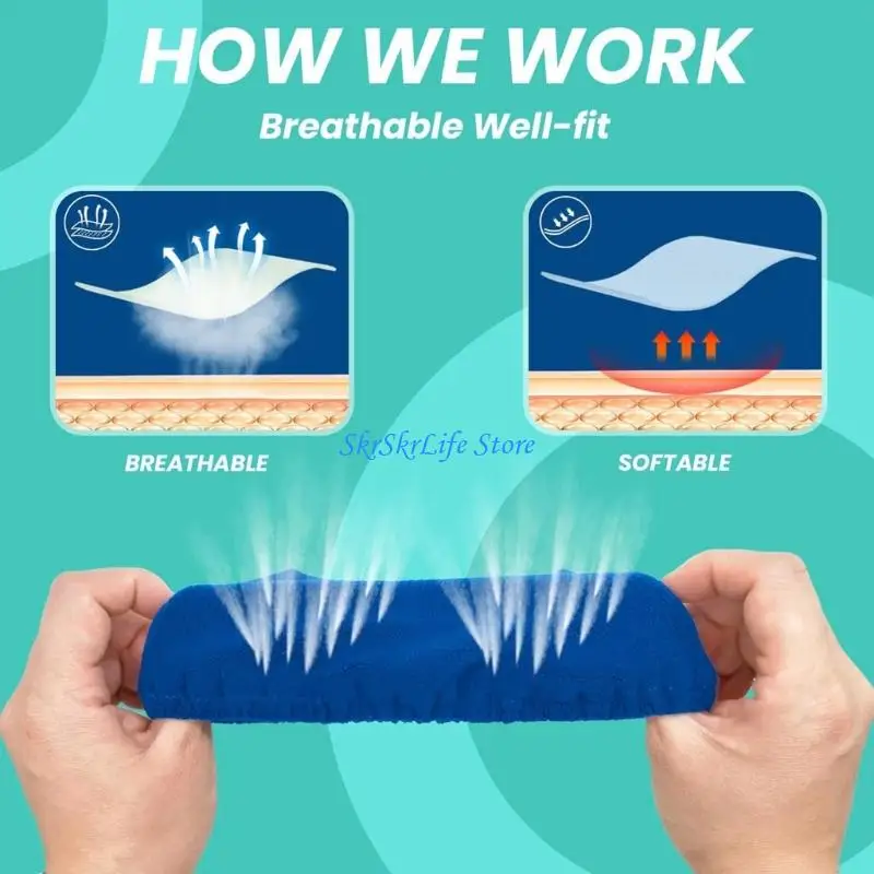 E65E Pack of 4 Breathable Cotton Ventilators Liner Cushion Pad for F20 Face Mask Absorbent and Comfortable Reduces Red Marks