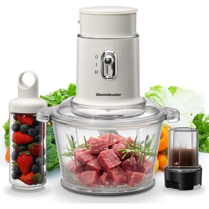 

Homeleader Electric Chopper - Blender and Food Processor Combo, 3 in 1 Food Grinder for Coffee, Meat, Vegetables, Fruits