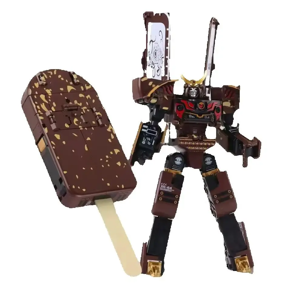 2-in-1 Ice cream deformation robot for image jar mecha creative warrior model deformation educational toys for children gifts