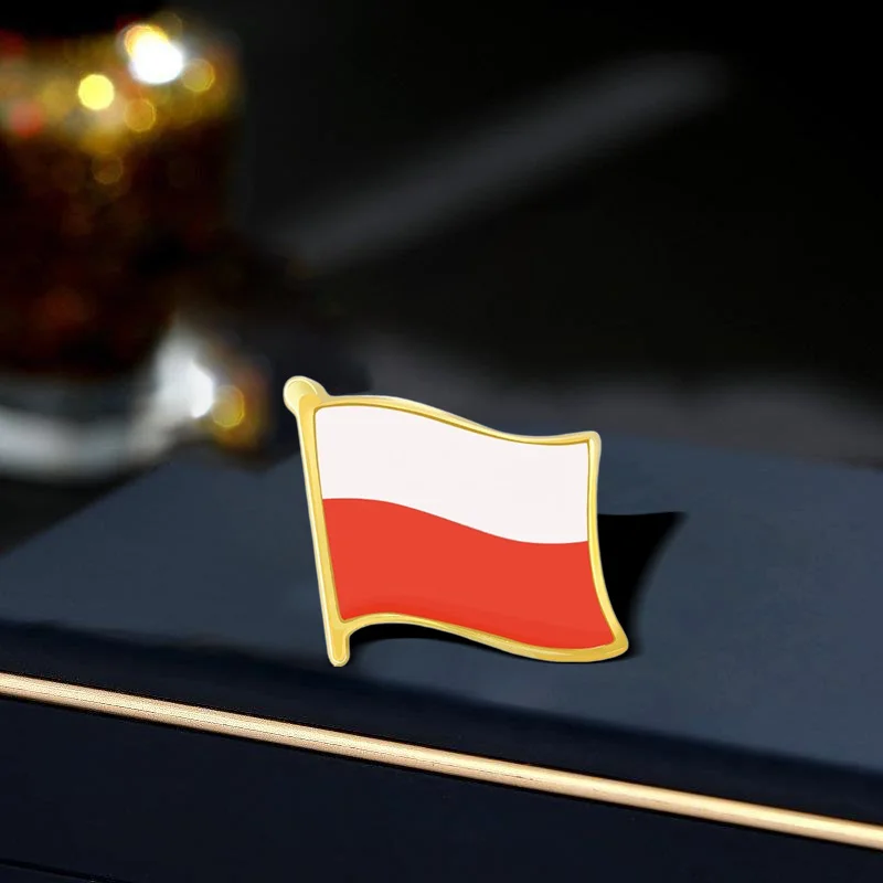 

Polish small flag oil dripping brooch collar needle cufflinks wholesale enamel versatile clothing chest flower