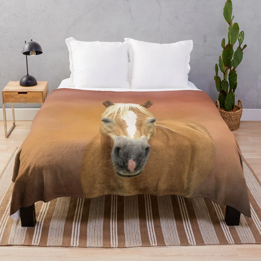Любимое одеяло с изображением лошади хафлингера, теплое одеяло, одеяло, одеяло с ворсом