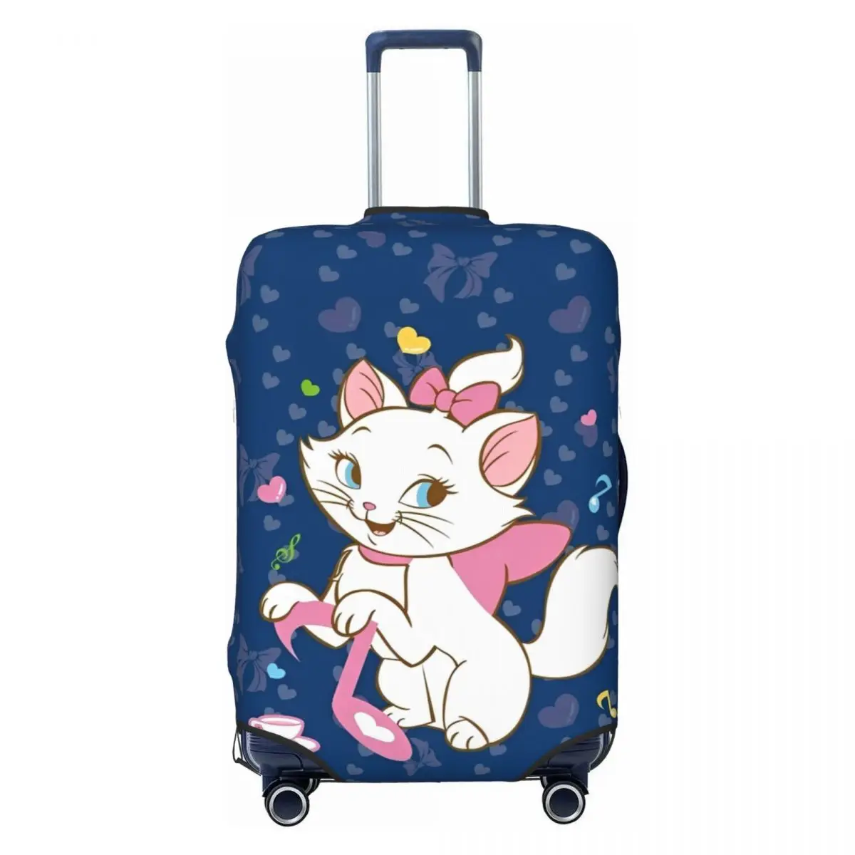 

Pink Marie Cat Animal Suitcase Cover Useful Cruise Trip Protector Luggage Case Vacation