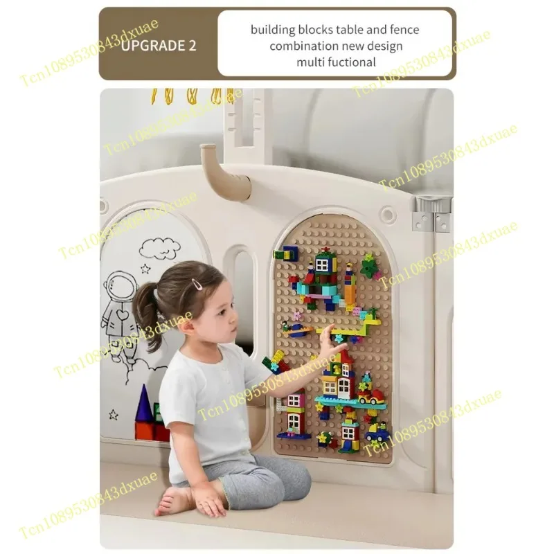 Modern Designed Foldable Plastic Playpen Playground Security Fence with Bedroom Door and House for Babies and Toddlers
