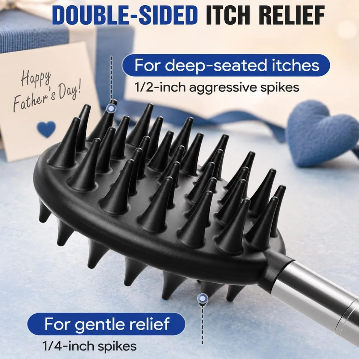 Upgraded 5-Section Cactus Back Scratcher – Extends to 29", 29-Prong Massage Head, Double-Sided for Back & Neck, Great Christmas - view 4
