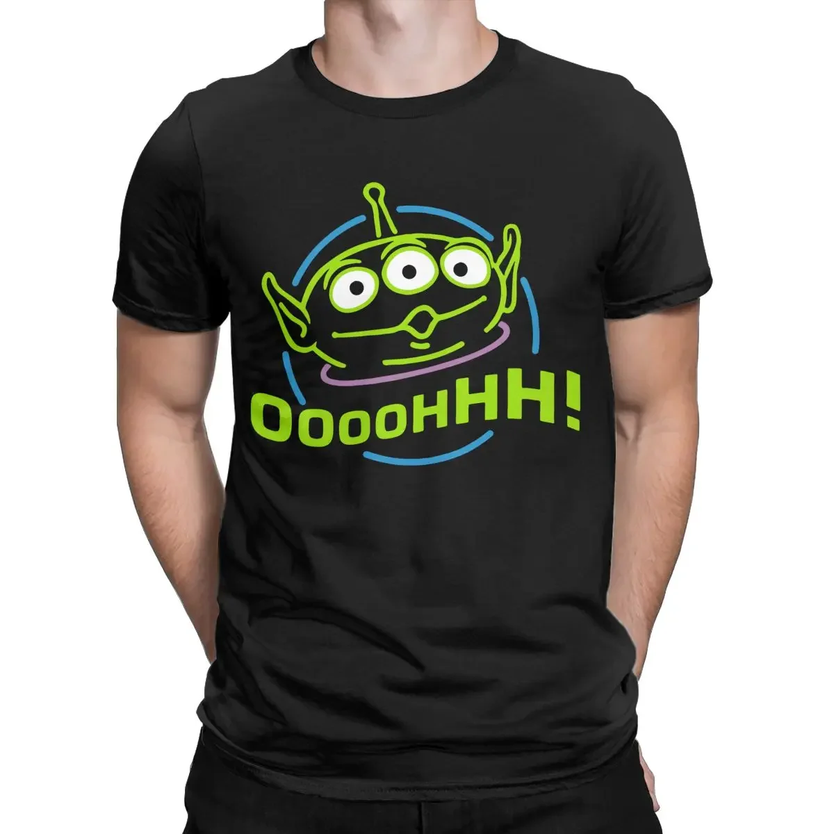 Oooohhhhhh! Alien T Shirt for Men Cotton Unique T-Shirt Crew Neck Tee Shirt Short Sleeve Tops Unique