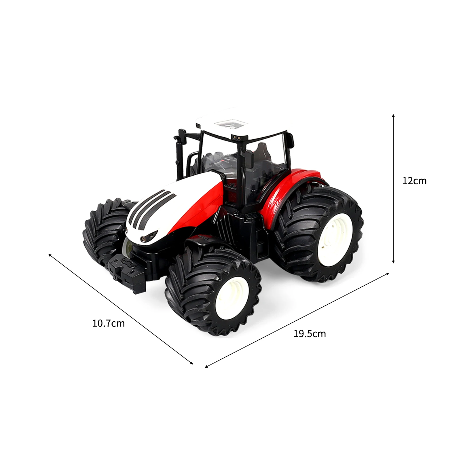 Remote Control Tractor, 1 : 24 Scale 2.4Ghz Remote Control Tractor Toy with Trailer Gripper Hay Bales Screwdriver Cows