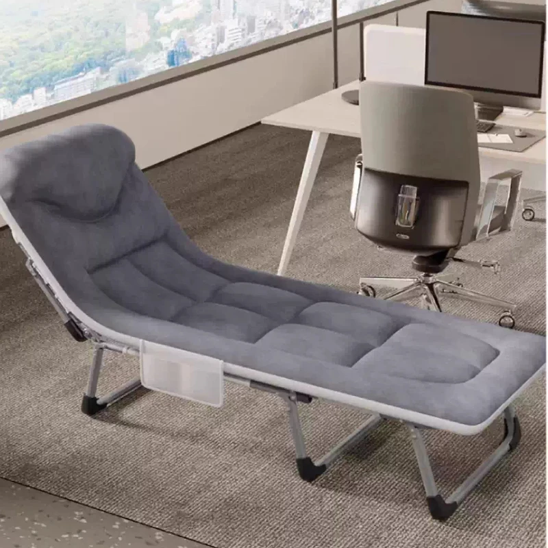 Folding Camping Bed,Portable Office Nap Cot for Adults,Adjustable Recliner for Hospital,Breathable Single Sleeper with Carry Bag
