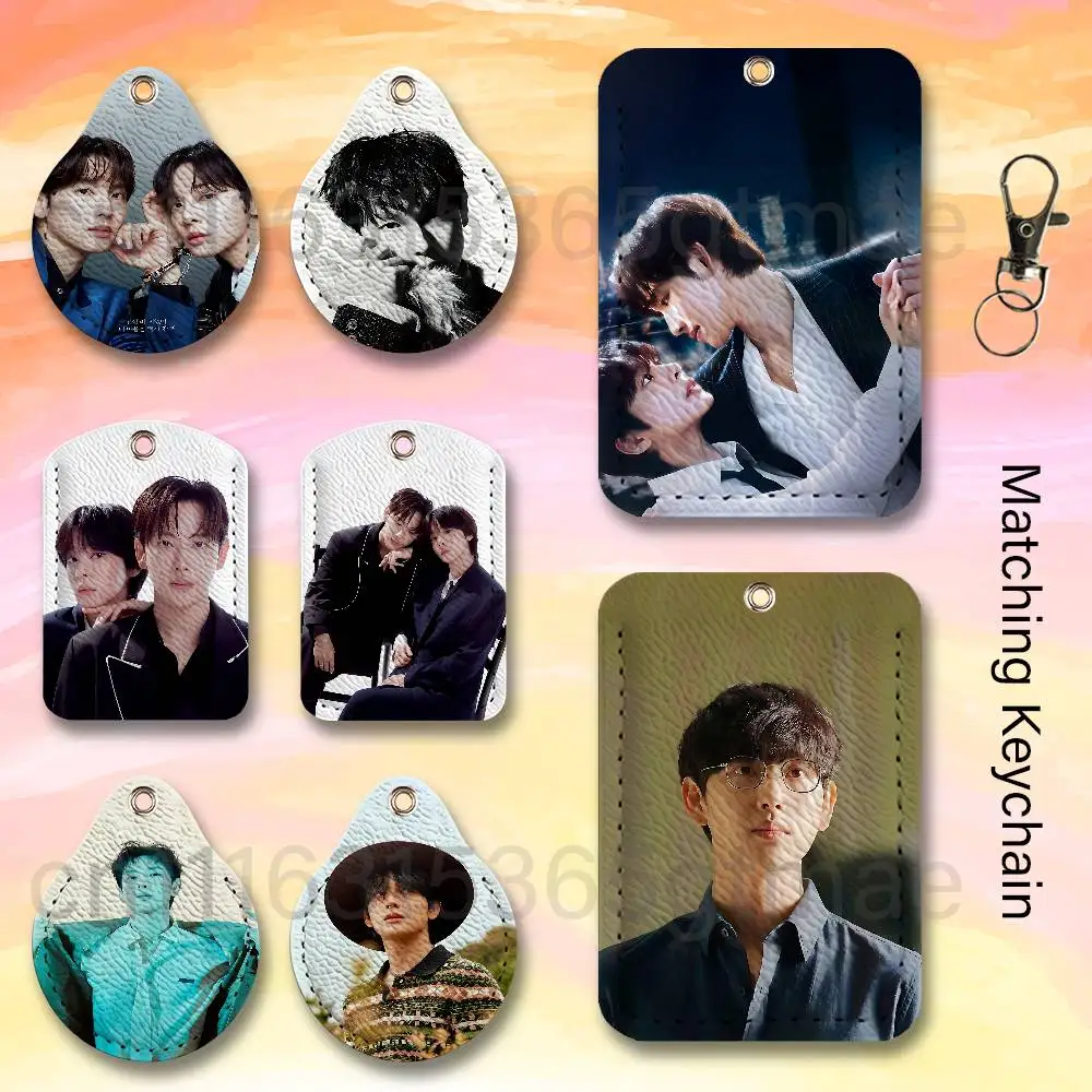 Y-Yim S-Siwan Love In Disguise Fashion Leather Credit Card Holder Roomy Metro Debit Credit Card Air Tag Access Card Girls Boys