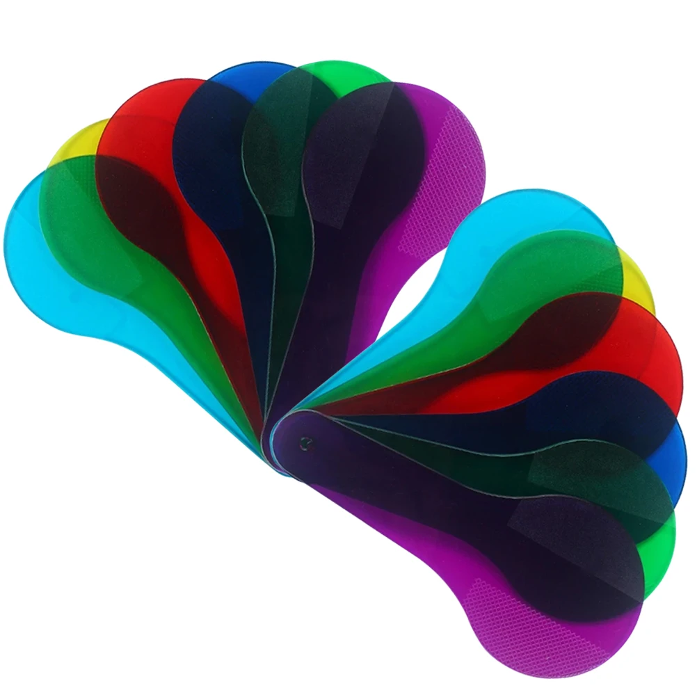 

12pcs Color Mixing Paddles Abs Smooth Edges Safe For Kids Explore Colors Educational Science Tool Color Filter Boards For