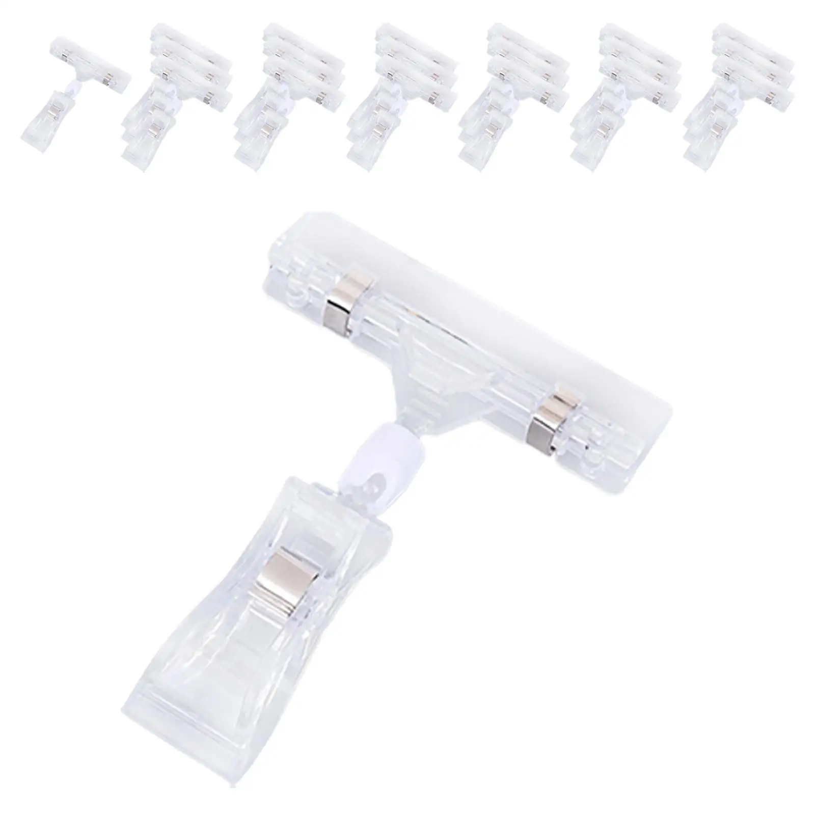 20 Pieces Sign Clips Clip on Tag Holder Stand for Shops Business Exhibition
