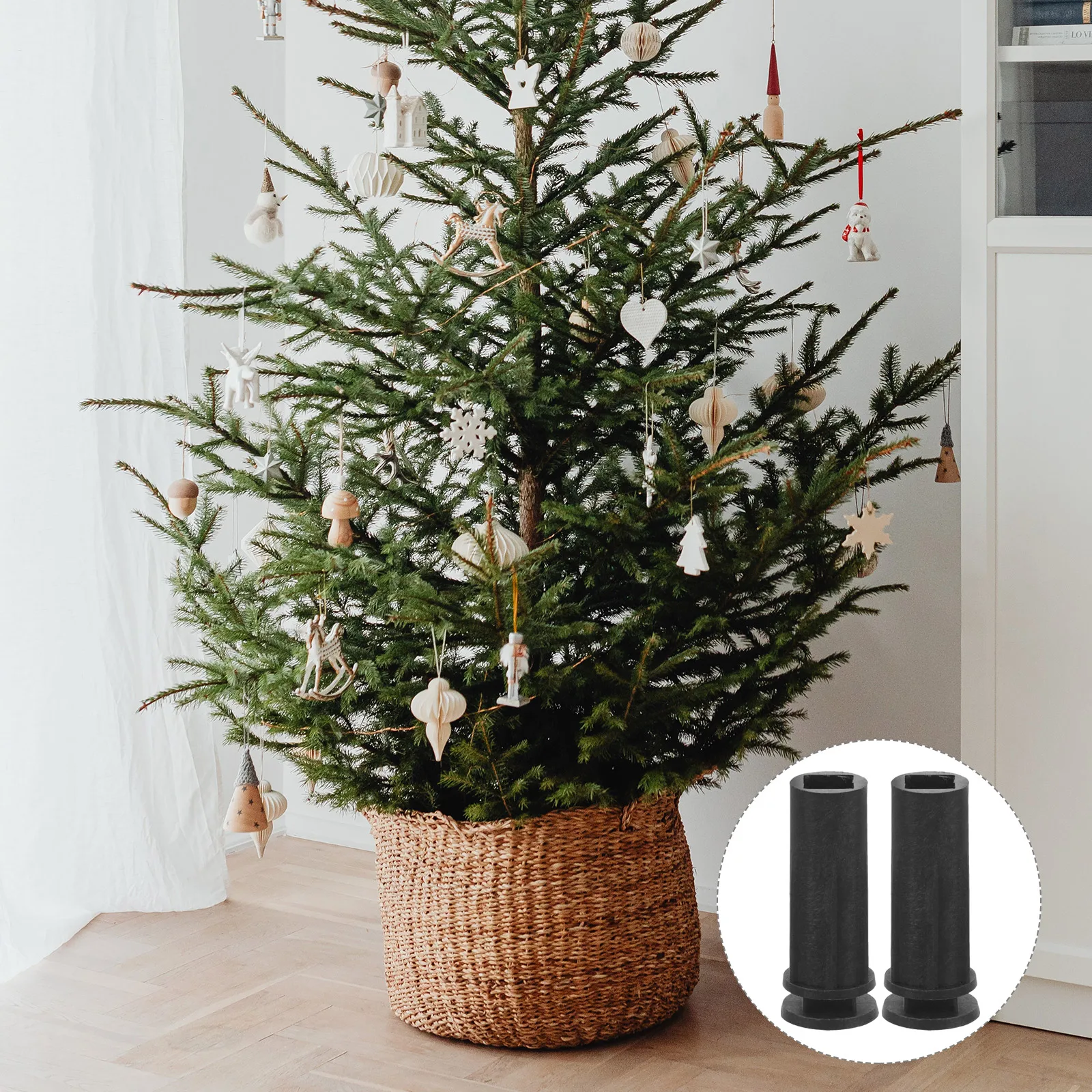 

6 Pcs Tree Base Stand Small Fake Practical Xmas Tree Holders Xmas Decor Practical Holder Bracket Plastic Lightweight Portable