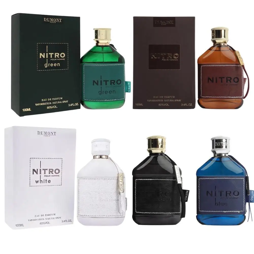 Dumont Nitro Pour Homme Perfume Men Woody Leather Fragrance Middle Eastern Arabic Perfume Long-lasting 100ml