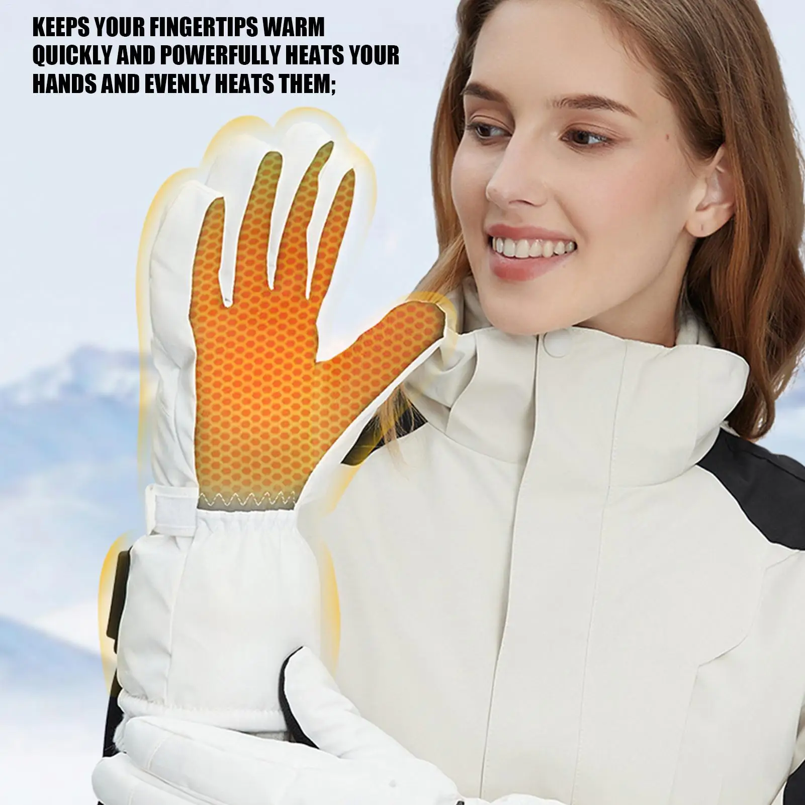 

Перчатки с подогревом для улицы, ветрозащитные, для холодной погоды, USB-разъем, перчатки с подогревом для зимы, для бега, поездок на работу, катания на лыжах, велоспорта