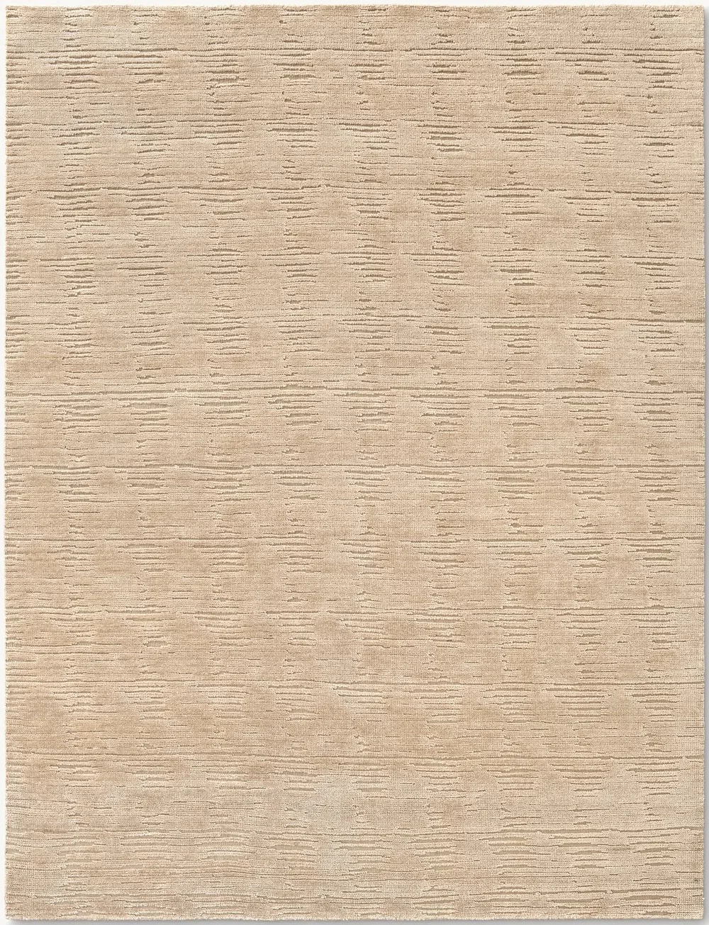 

！@Wheat Color Contemporary Wool Carpet Etched Design High Low Pile Tonal Variation Luxury Rug Living Room Rug