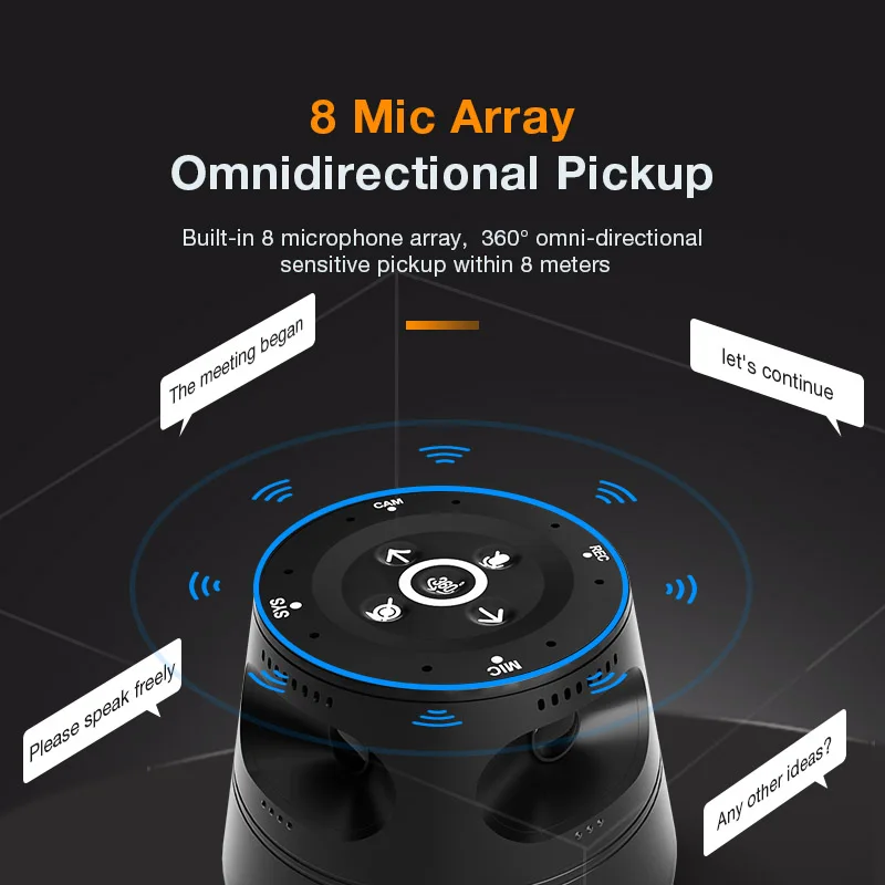 Anywii 8mp conferentiecamera's AI Voice Tracking Camera Ptz-camera voor conferentietregadering