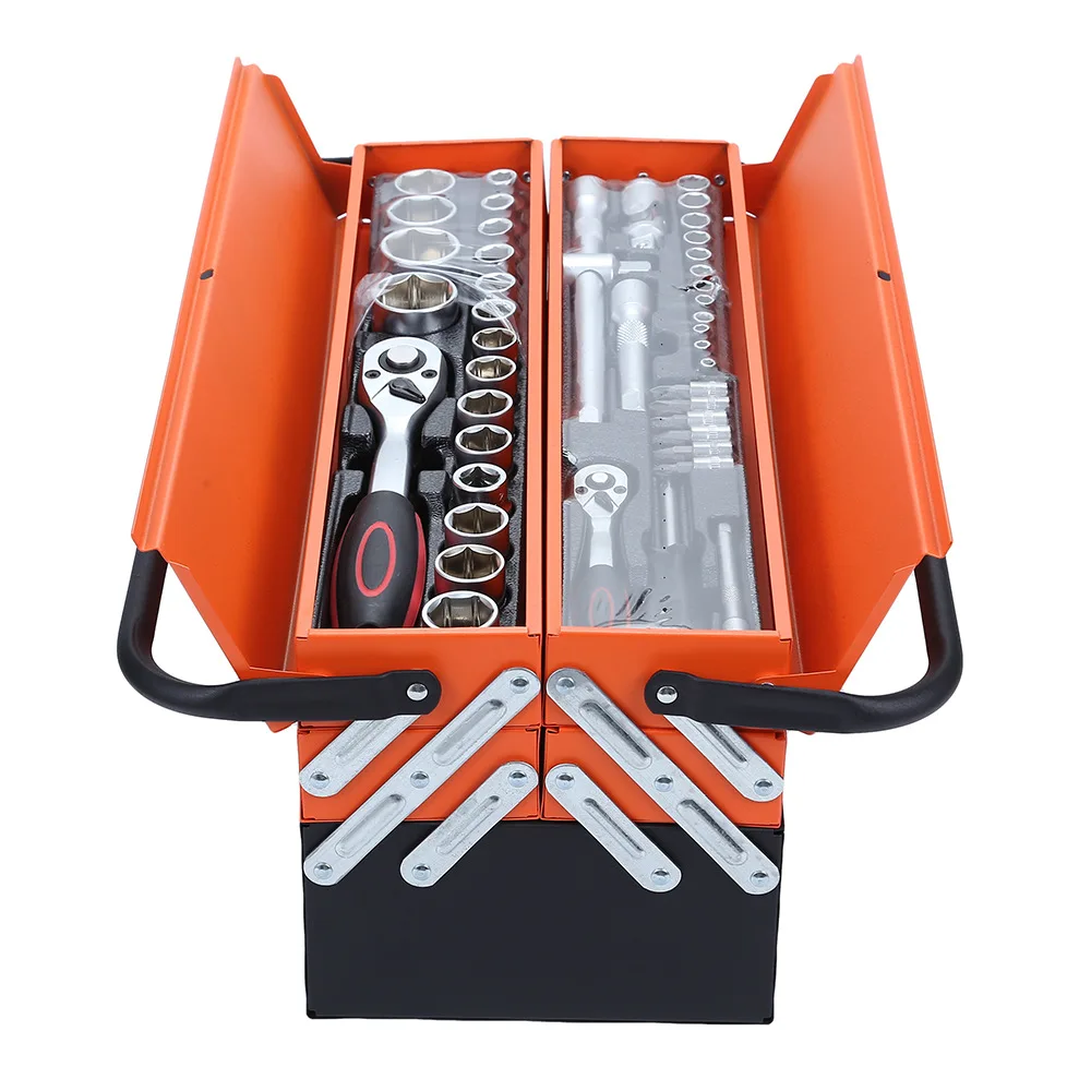 85 Piece Set Hardware Toolbox Organizer Mechanical Workshop Toolbox Tool for Mechanic Set Box